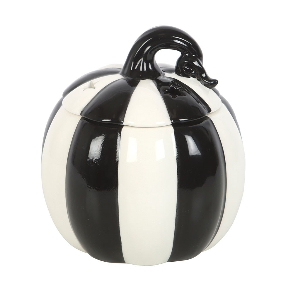 Something Different - Black and White Striped Pumpkin Oliebrander - Zwart/Wit
